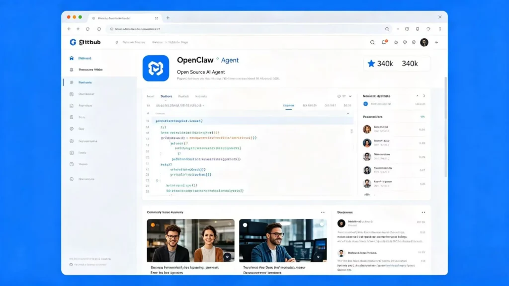 OpenClaw 的 GitHub 页面，34 万星标成为最火开源 AI 智能体项目