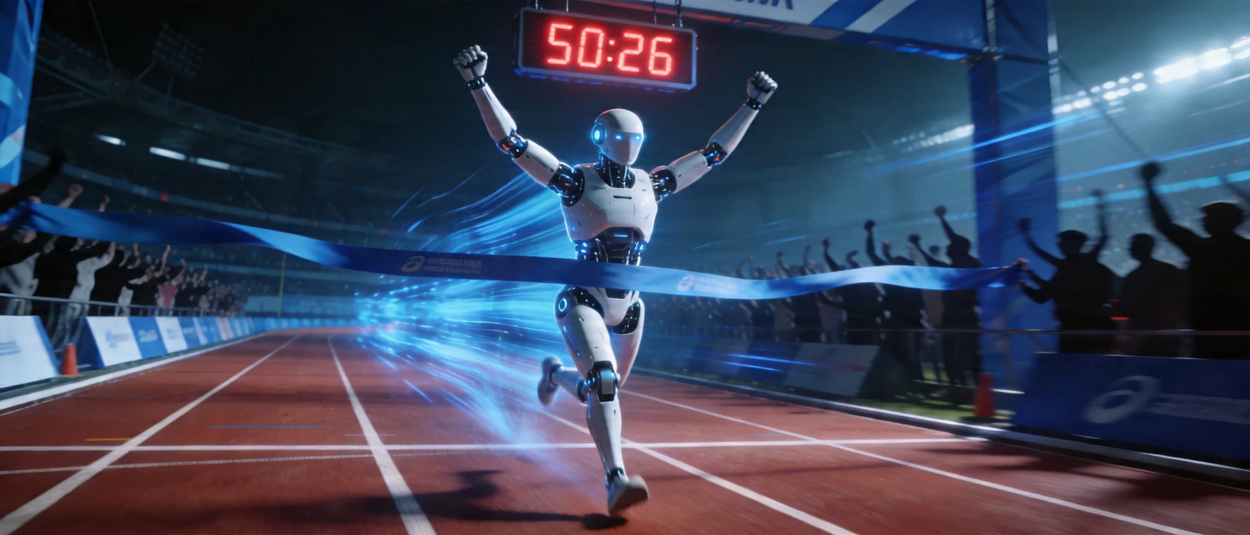 50分26秒！机器人半马破人类纪录，中国具身智能加速跑入现实