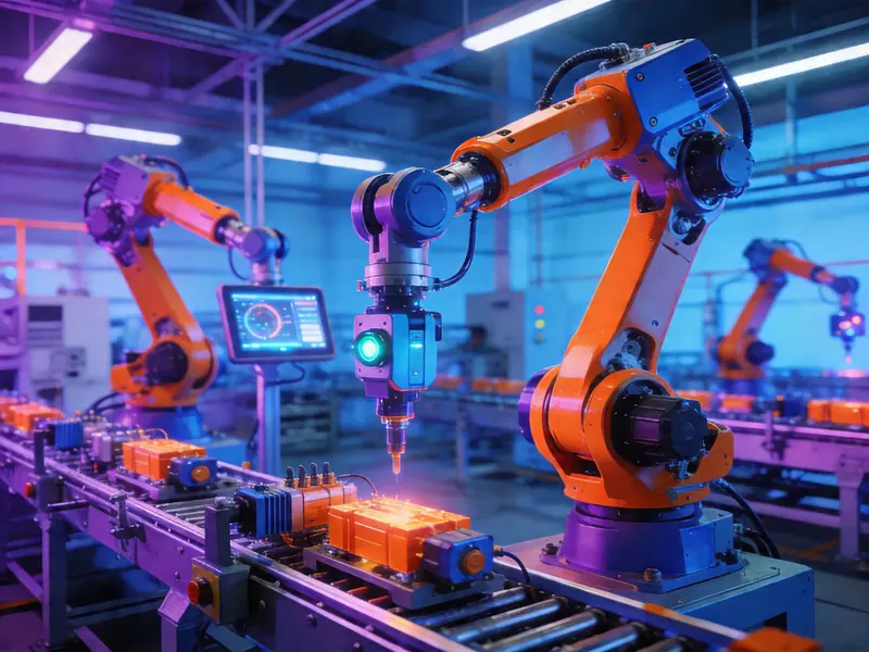 人形机器人工厂生产线配图 - 运动控制与工业落地场景