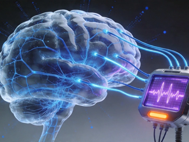 脑机接口临床应用配图 - 患者使用意念控制设备的场景