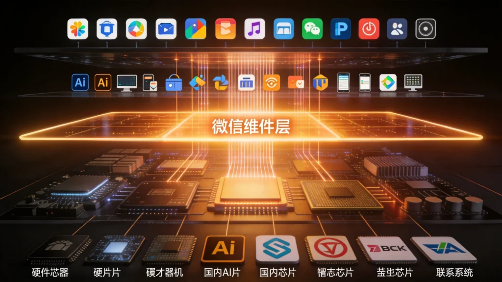 算力中间层架构，异构芯片通过AI基础设施中间件适配上层大模型应用